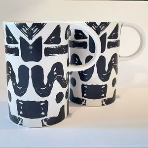 2015 Starbucks Roastery Reserve Mug SET Geometric Graffiti Brush 10oz